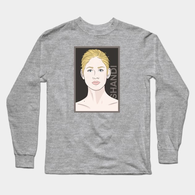 Shandi Sullivan Long Sleeve T-Shirt by fsketchr